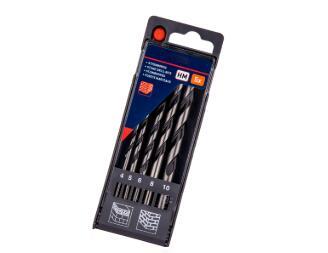 Stone drill bit 5pc set, in PVC box
