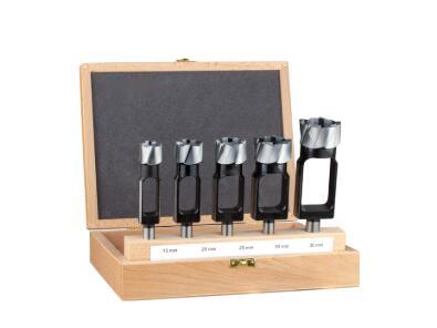 Tenon Plug Cutter Set, in woode case