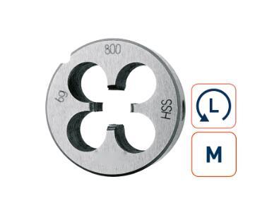 HSS Round Thread Die, Metric Left
