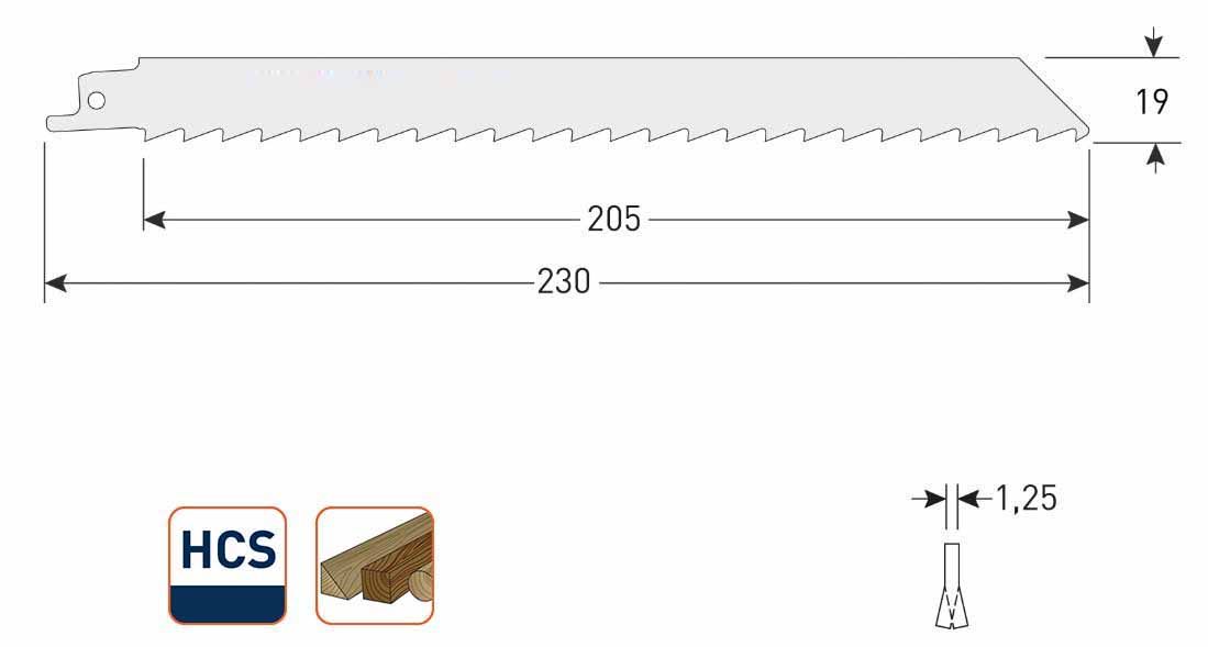 HCS Reciprocating saw blade