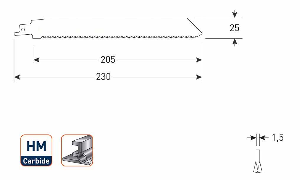 Carbide Reciprocating saw blade